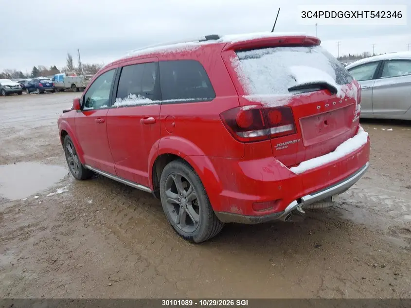 2017 DODGE JOURNEY VIN 3C4PDDGGXHT542346 — фото 3