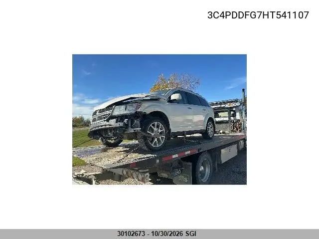 2017 DODGE JOURNEY VIN 3C4PDDFG7HT541107 — фото 2