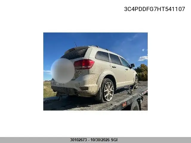 2017 DODGE JOURNEY VIN 3C4PDDFG7HT541107 — фото 4