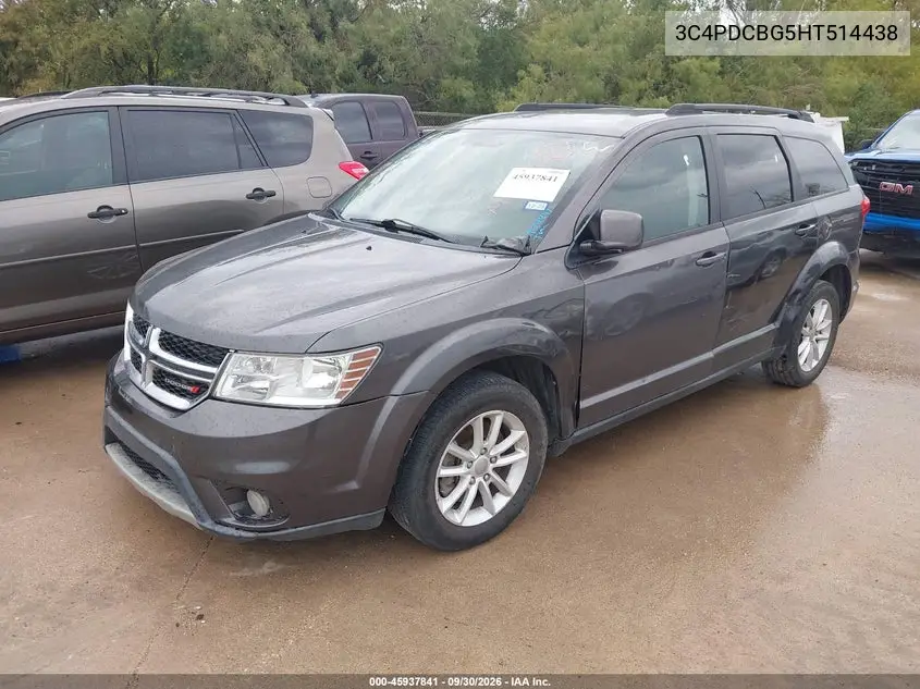 2017 DODGE JOURNEY VIN 3C4PDCBG5HT514438 — фото 2