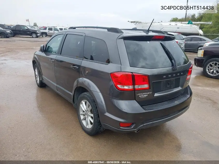 2017 DODGE JOURNEY VIN 3C4PDCBG5HT514438 — фото 3
