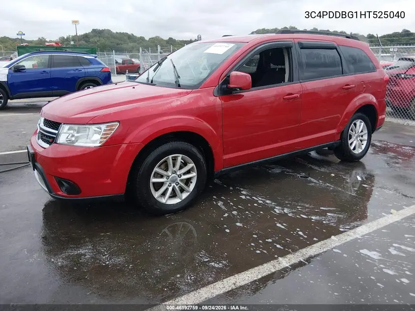 2017 DODGE JOURNEY VIN 3C4PDDBG1HT525040 — фото 2