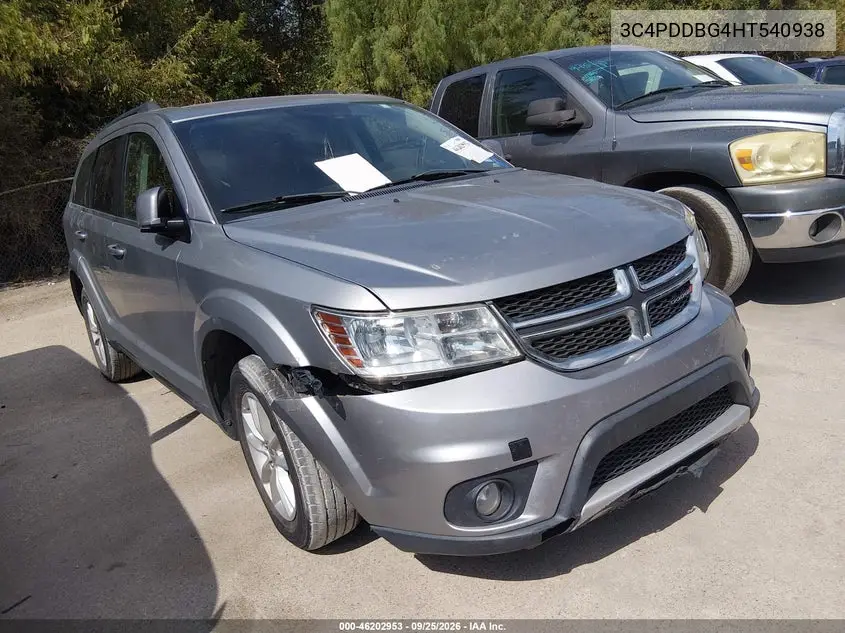 DODGE JOURNEY 2017, VIN 3C4PDDBG4HT540938