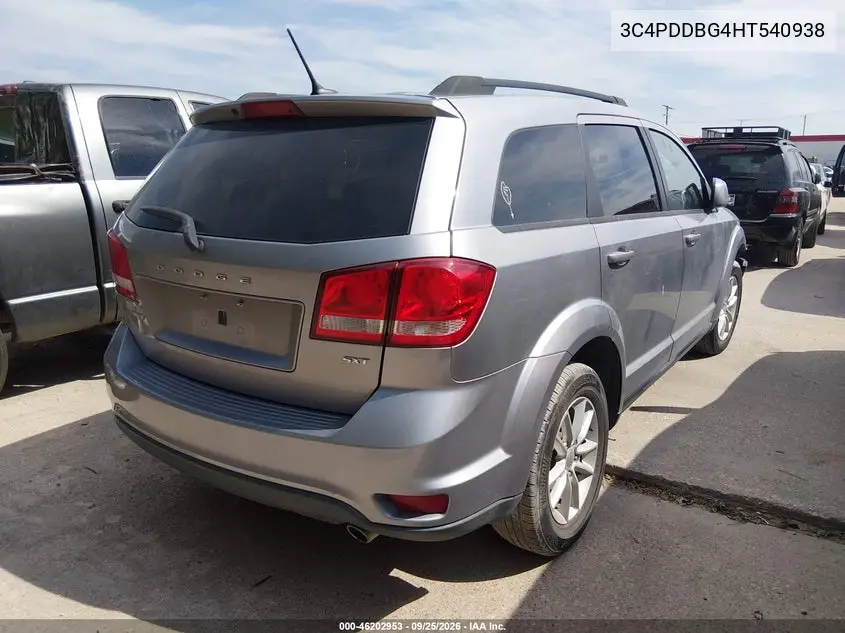2017 DODGE JOURNEY VIN 3C4PDDBG4HT540938 — фото 4