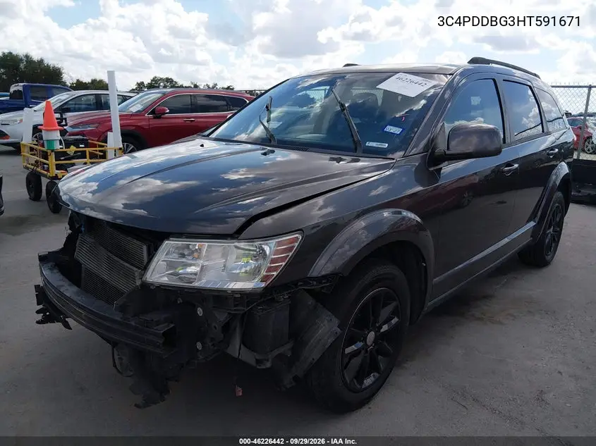 2017 DODGE JOURNEY VIN 3C4PDDBG3HT591671 — фото 2