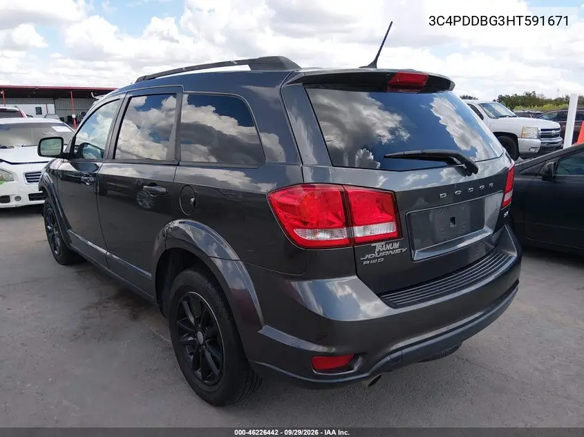2017 DODGE JOURNEY VIN 3C4PDDBG3HT591671 — фото 3