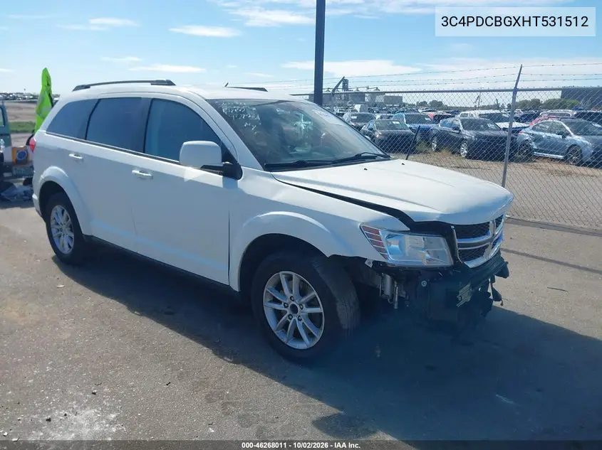 DODGE JOURNEY 2017, VIN 3C4PDCBGXHT531512