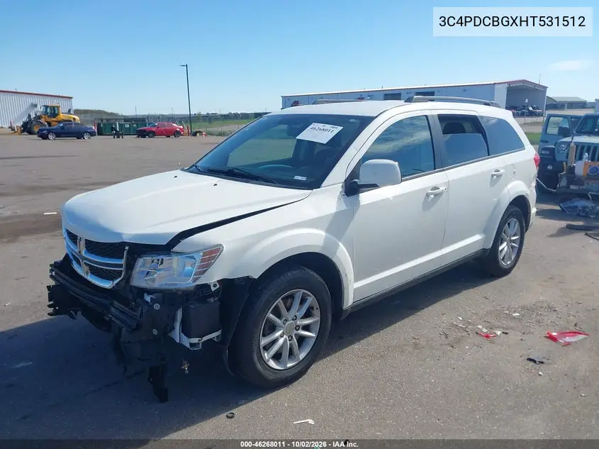 2017 DODGE JOURNEY VIN 3C4PDCBGXHT531512 — фото 2