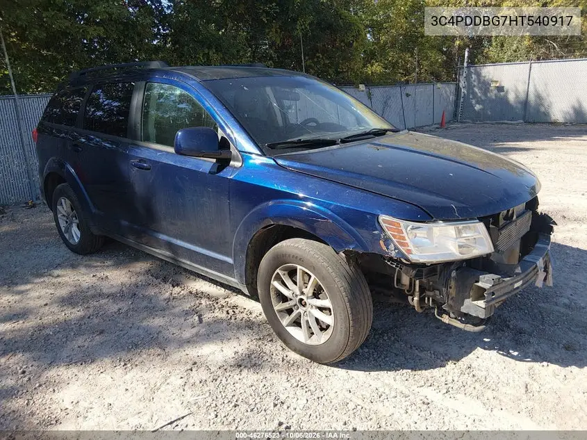 DODGE JOURNEY 2017, VIN 3C4PDDBG7HT540917