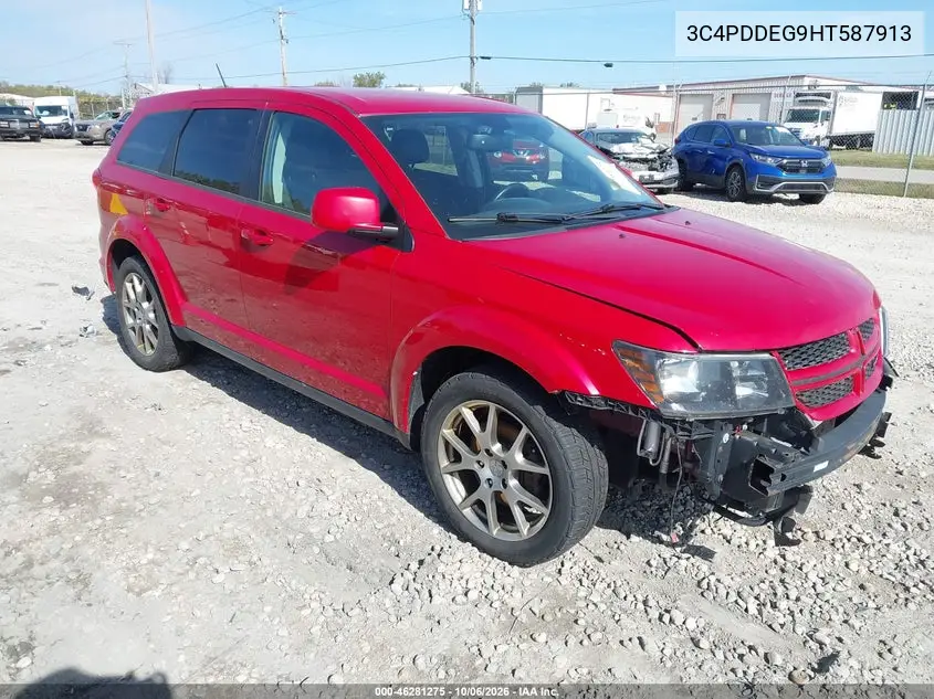 DODGE JOURNEY 2017, VIN 3C4PDDEG9HT587913