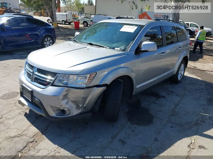 2017 DODGE JOURNEY VIN 3C4PDCBG5HT526928 — фото 2