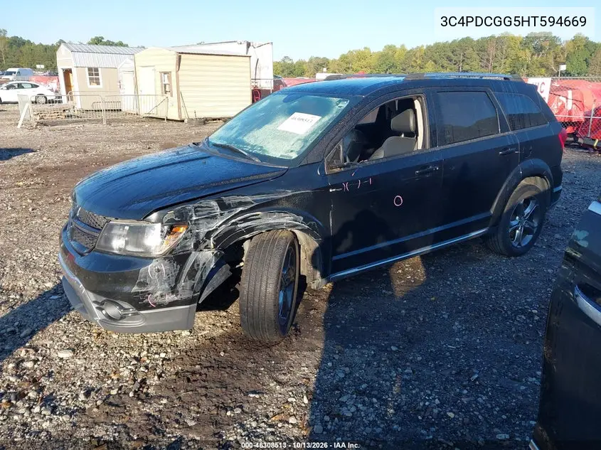 2017 DODGE JOURNEY VIN 3C4PDCGG5HT594669 — фото 2