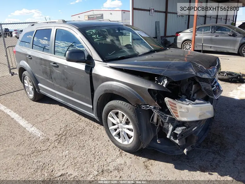 DODGE JOURNEY 2017, VIN 3C4PDCBBXHT562800
