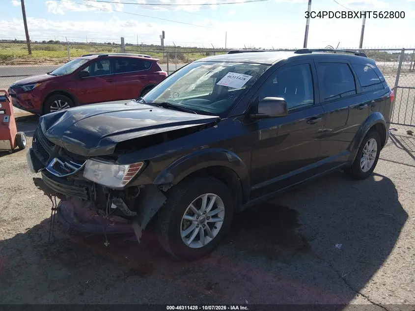 2017 DODGE JOURNEY VIN 3C4PDCBBXHT562800 — фото 2