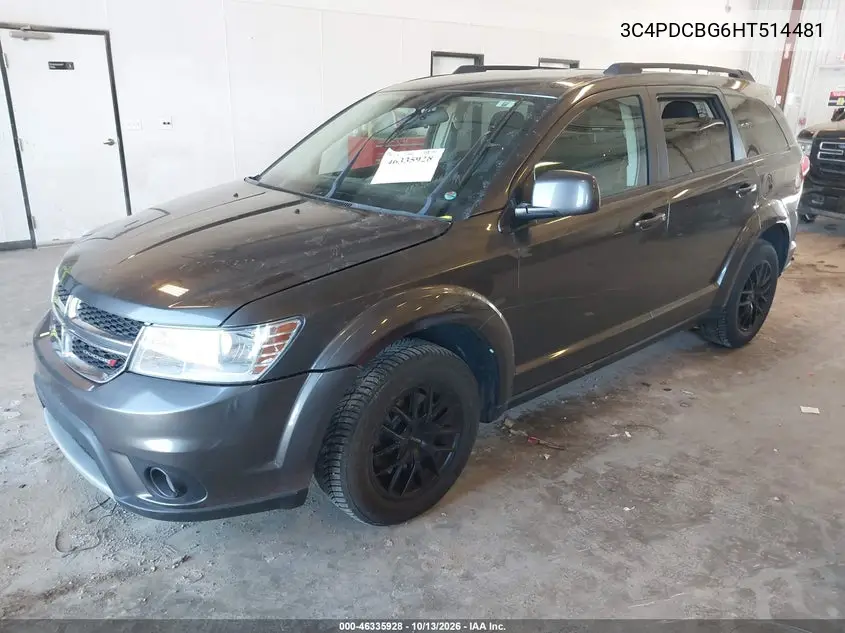 2017 DODGE JOURNEY VIN 3C4PDCBG6HT514481 — фото 2