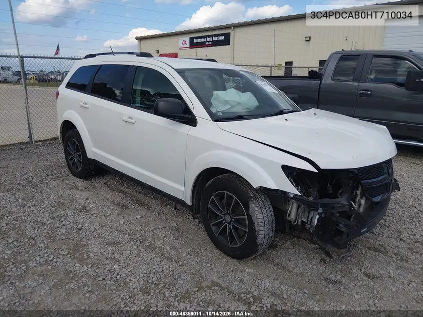 DODGE JOURNEY 2017, VIN 3C4PDCAB0HT710034