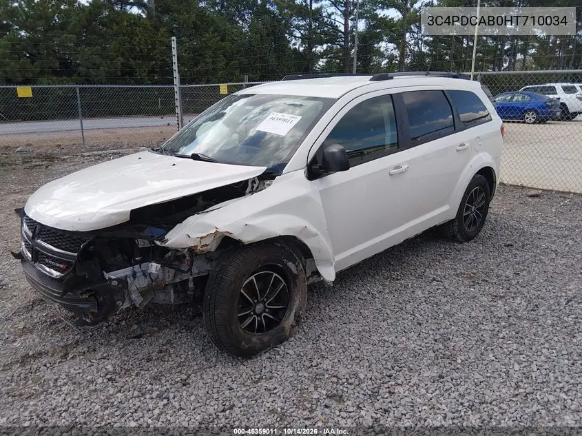 2017 DODGE JOURNEY VIN 3C4PDCAB0HT710034 — фото 2
