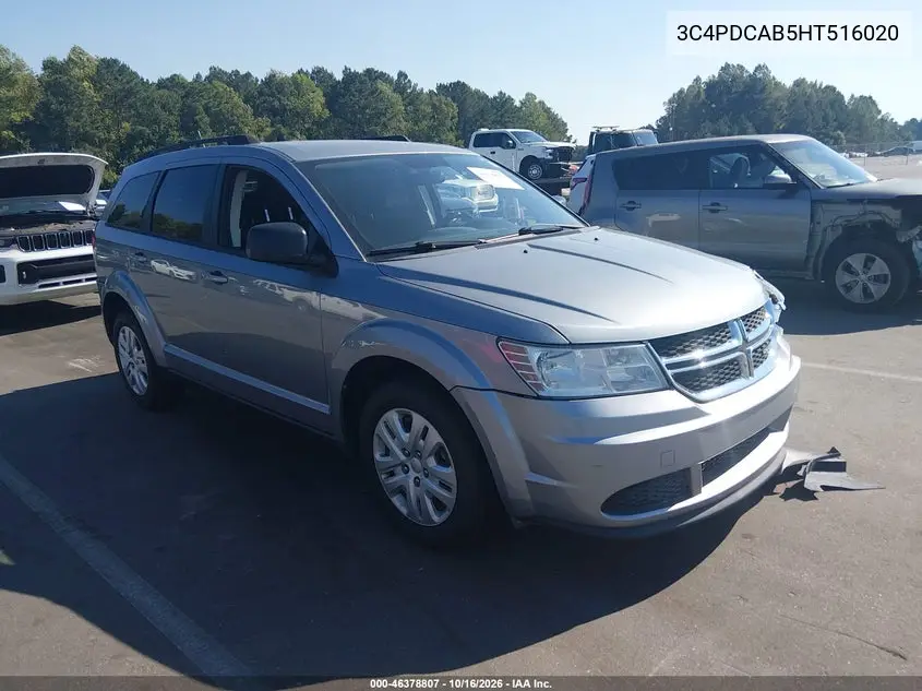 DODGE JOURNEY 2017, VIN 3C4PDCAB5HT516020