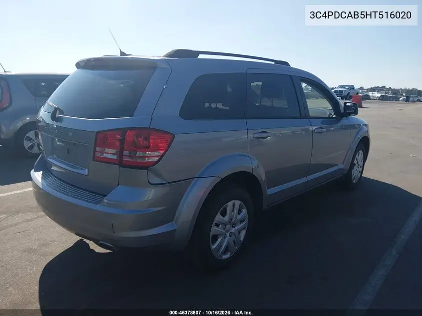 2017 DODGE JOURNEY VIN 3C4PDCAB5HT516020 — фото 4