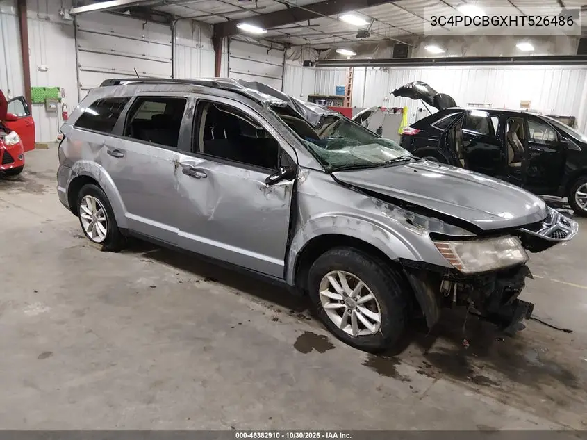 DODGE JOURNEY 2017, VIN 3C4PDCBGXHT526486