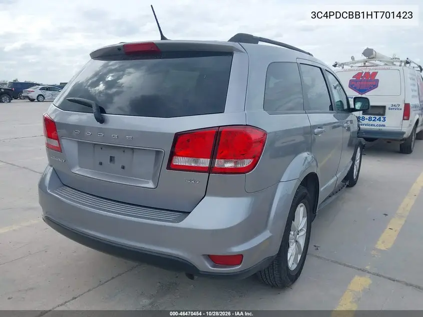 2017 DODGE JOURNEY VIN 3C4PDCBB1HT701423 — фото 4