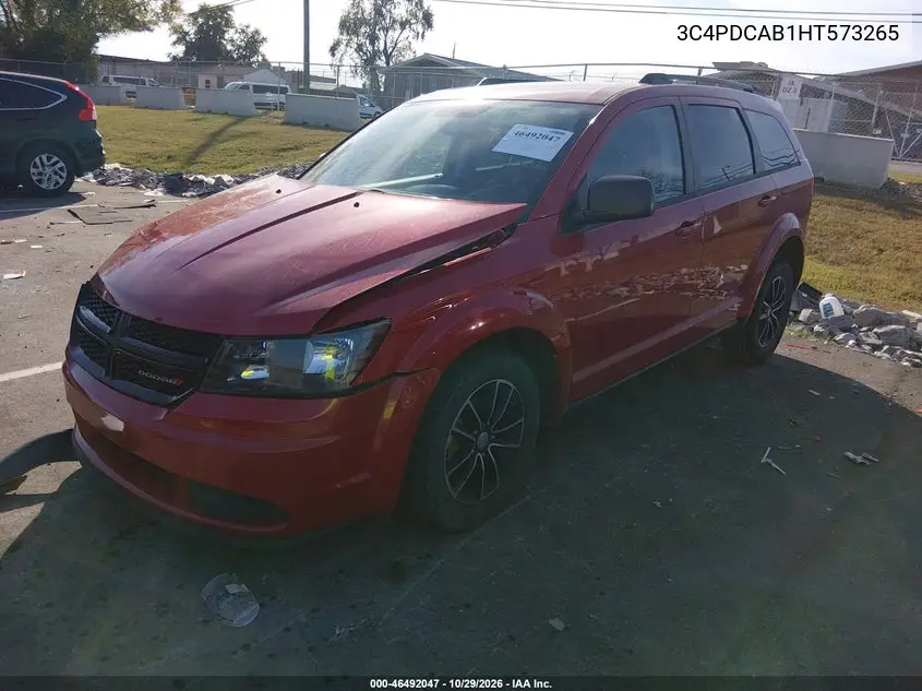 2017 DODGE JOURNEY VIN 3C4PDCAB1HT573265 — фото 2