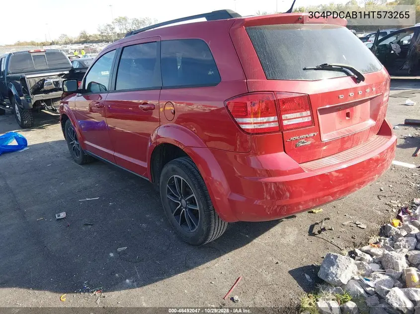 2017 DODGE JOURNEY VIN 3C4PDCAB1HT573265 — фото 3