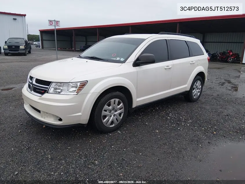 2018 DODGE JOURNEY VIN 3C4PDDAG5JT512573 — фото 2