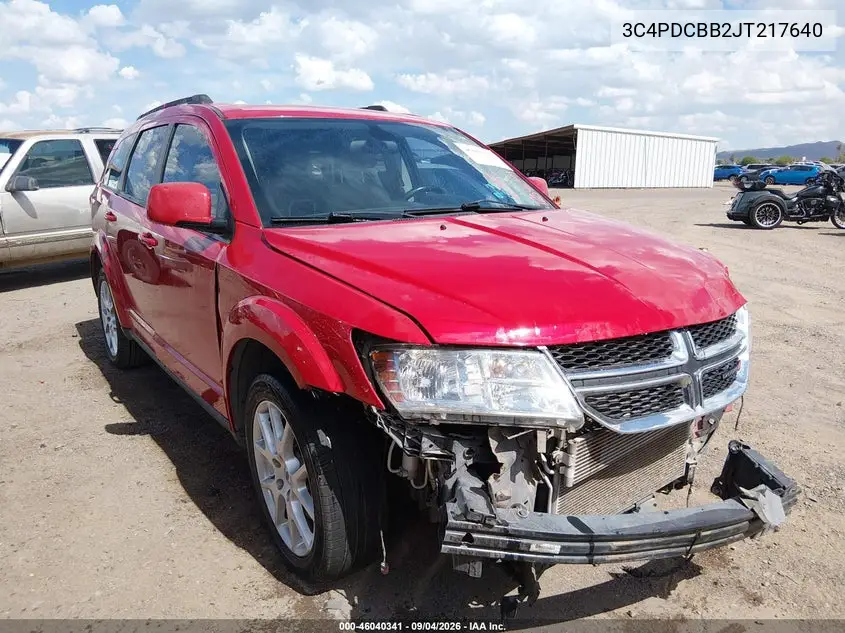 DODGE JOURNEY 2018, VIN 3C4PDCBB2JT217640