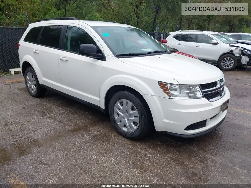 DODGE JOURNEY 2018, VIN 3C4PDCABXJT531800