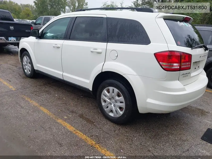 2018 DODGE JOURNEY VIN 3C4PDCABXJT531800 — фото 3