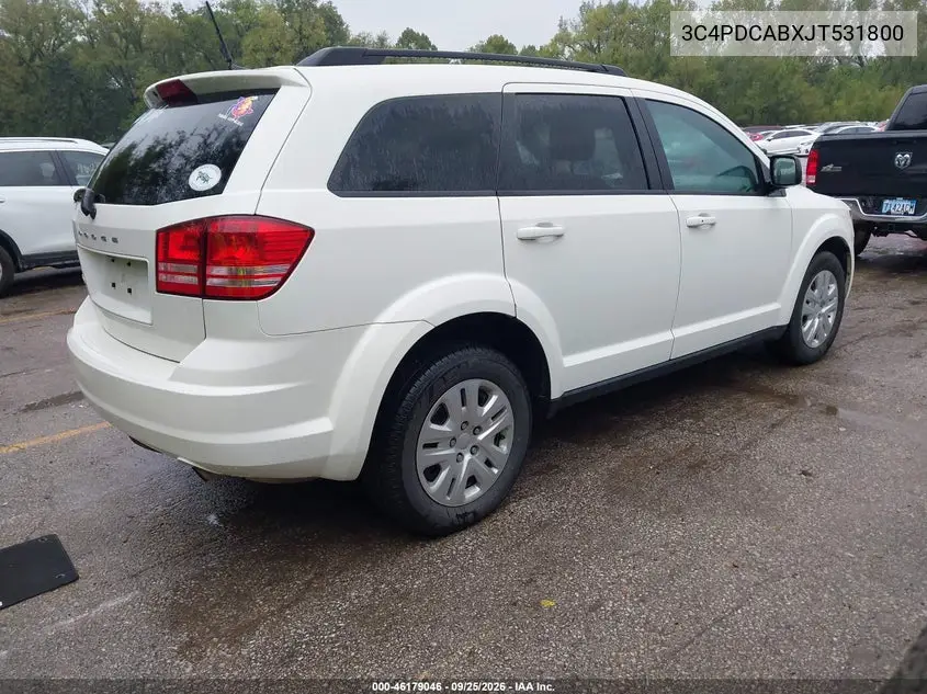 2018 DODGE JOURNEY VIN 3C4PDCABXJT531800 — фото 4