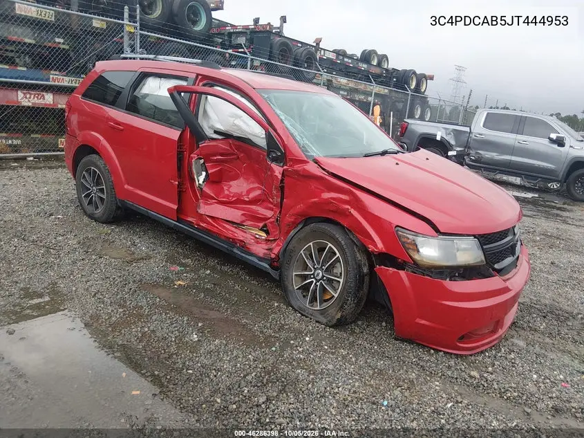 DODGE JOURNEY 2018, VIN 3C4PDCAB5JT444953