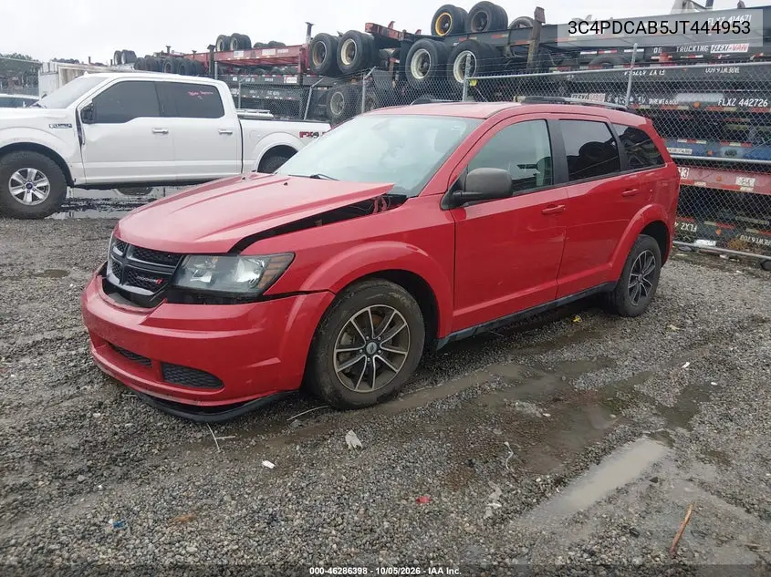 2018 DODGE JOURNEY VIN 3C4PDCAB5JT444953 — фото 2