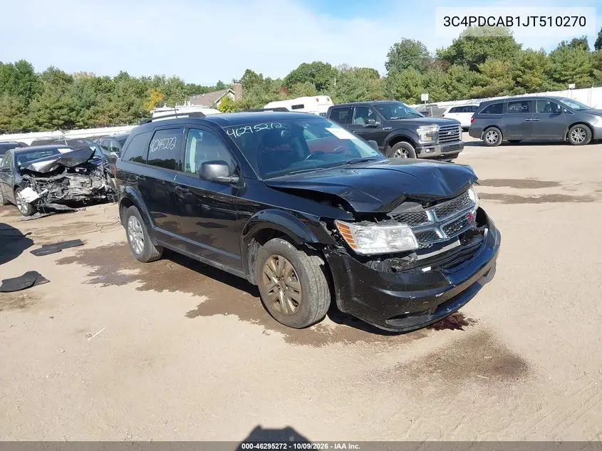 DODGE JOURNEY 2018, VIN 3C4PDCAB1JT510270