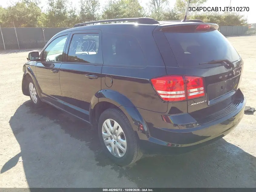 2018 DODGE JOURNEY VIN 3C4PDCAB1JT510270 — фото 3