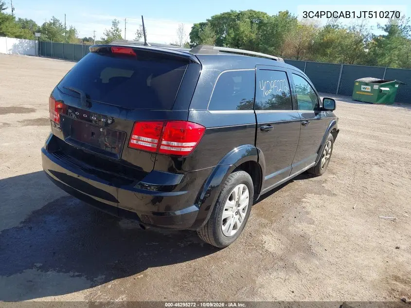 2018 DODGE JOURNEY VIN 3C4PDCAB1JT510270 — фото 4