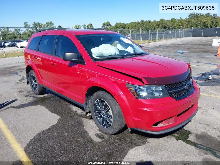 DODGE JOURNEY 2018, VIN 3C4PDCABXJT509635