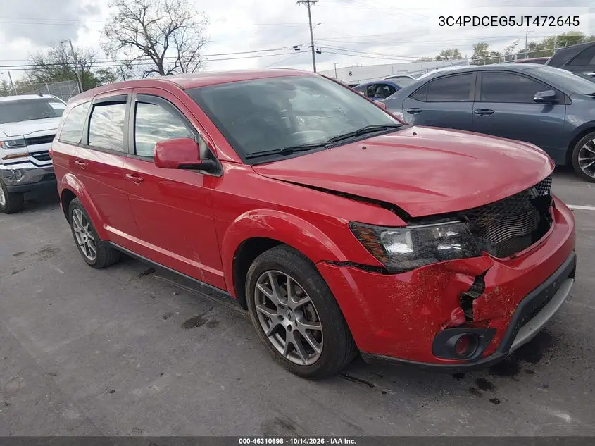 DODGE JOURNEY 2018, VIN 3C4PDCEG5JT472645