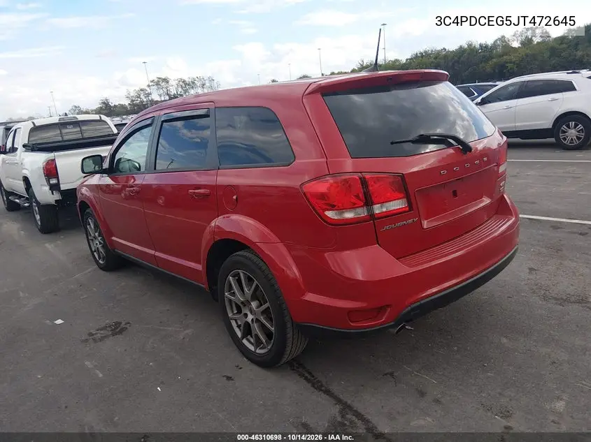 2018 DODGE JOURNEY VIN 3C4PDCEG5JT472645 — фото 3