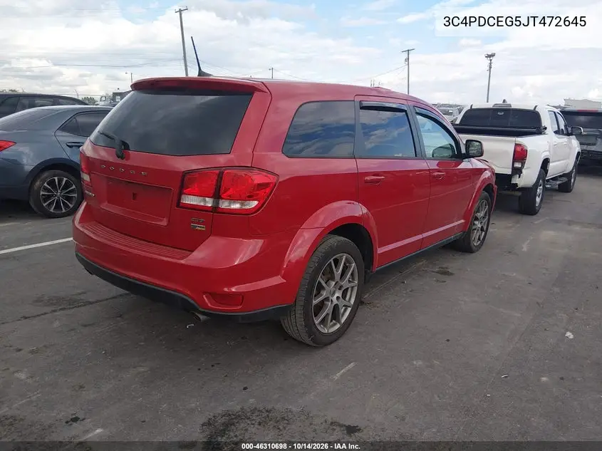 2018 DODGE JOURNEY VIN 3C4PDCEG5JT472645 — фото 4