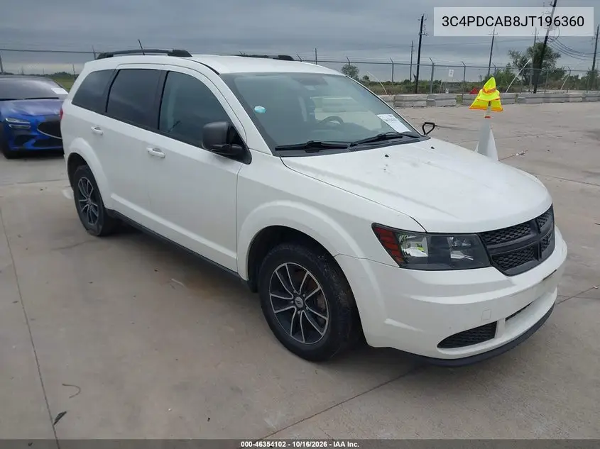 DODGE JOURNEY 2018, VIN 3C4PDCAB8JT196360