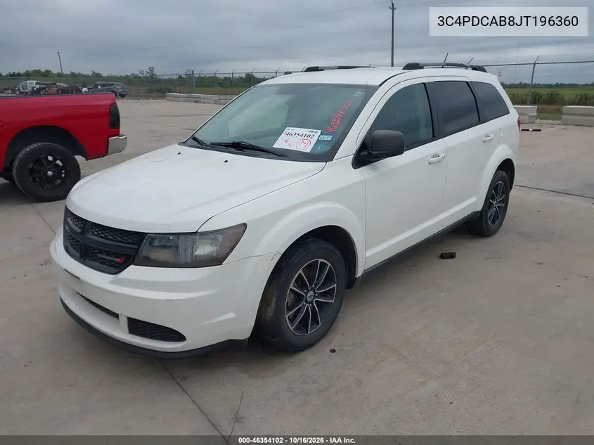 2018 DODGE JOURNEY VIN 3C4PDCAB8JT196360 — фото 2