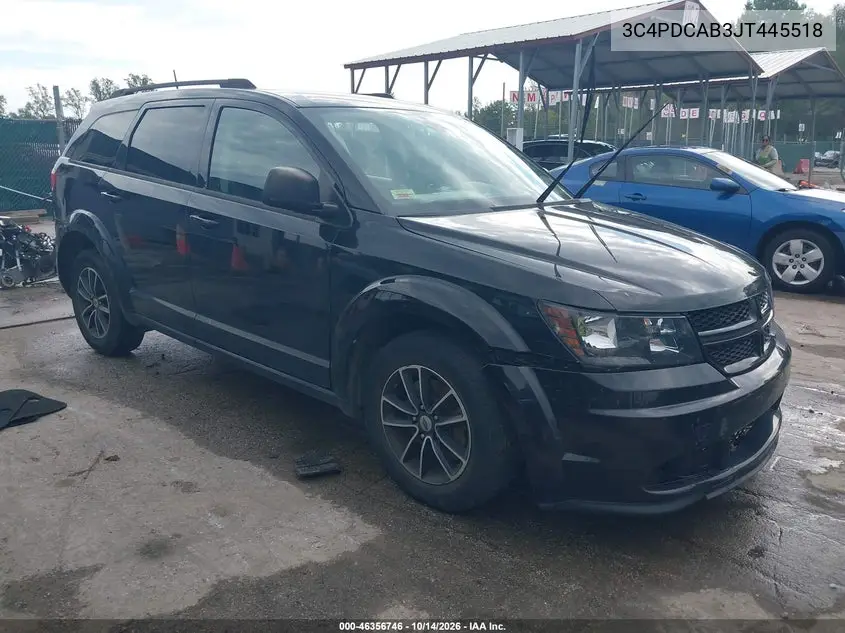 DODGE JOURNEY 2018, VIN 3C4PDCAB3JT445518