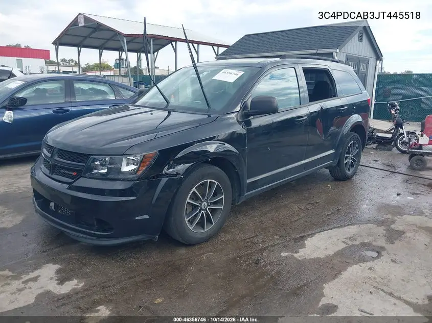 2018 DODGE JOURNEY VIN 3C4PDCAB3JT445518 — фото 2