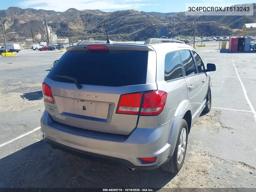 2018 DODGE JOURNEY VIN 3C4PDCBGXJT513243 — фото 4