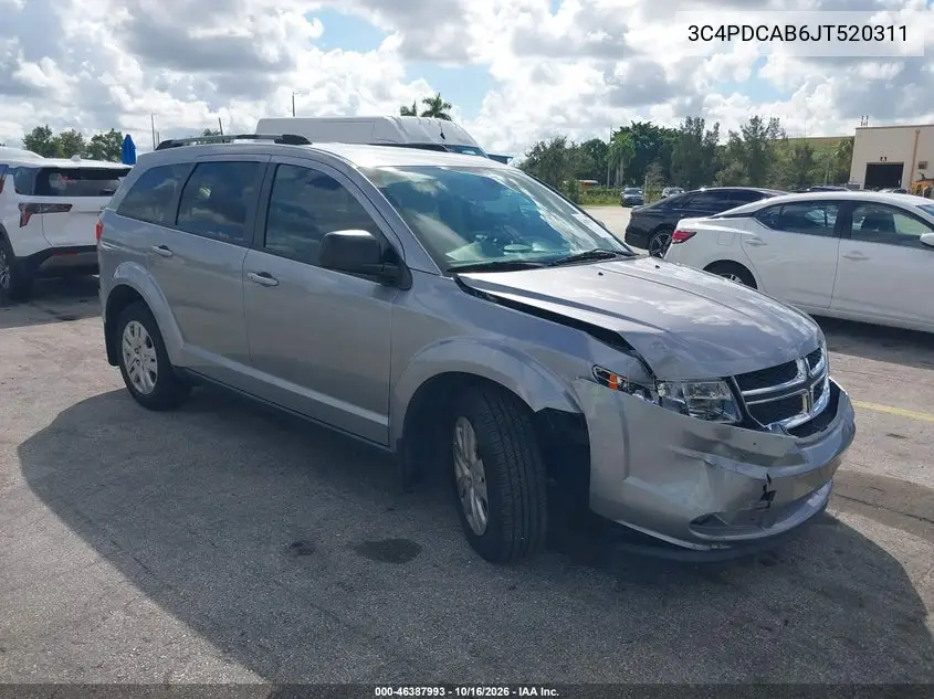 DODGE JOURNEY 2018, VIN 3C4PDCAB6JT520311
