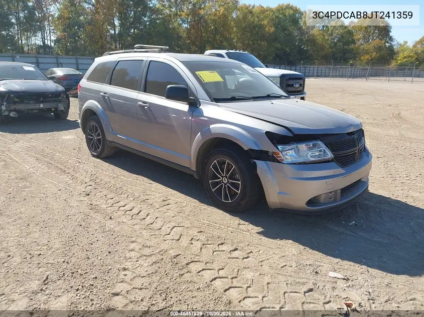 DODGE JOURNEY 2018, VIN 3C4PDCAB8JT241359
