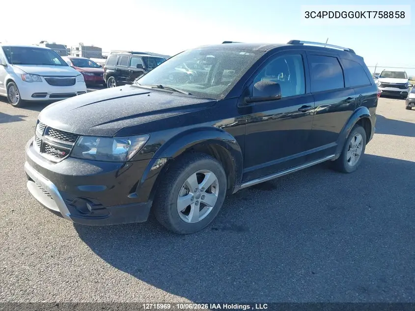 2019 DODGE JOURNEY VIN 3C4PDDGG0KT758858 — фото 2