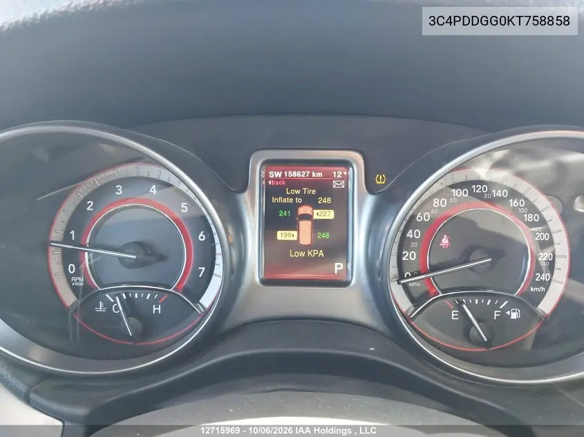 2019 DODGE JOURNEY VIN 3C4PDDGG0KT758858 — фото 7